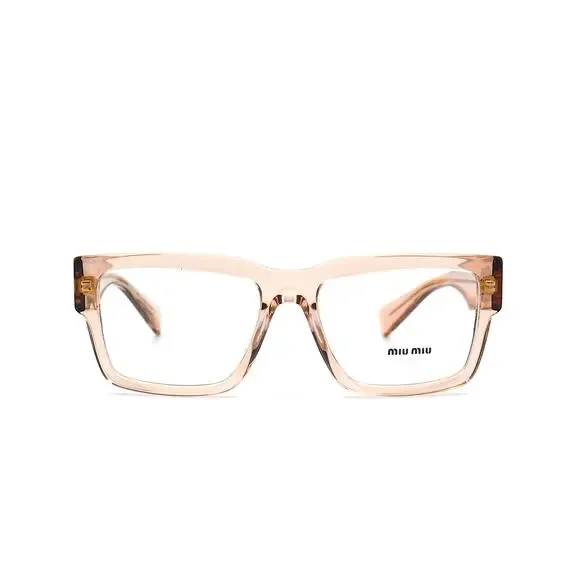 NEW MIU MIU MU02XV PEACH TRANSPARENT AUTHENTIC EYEGLASSES FRAME - Picture 4 of 14